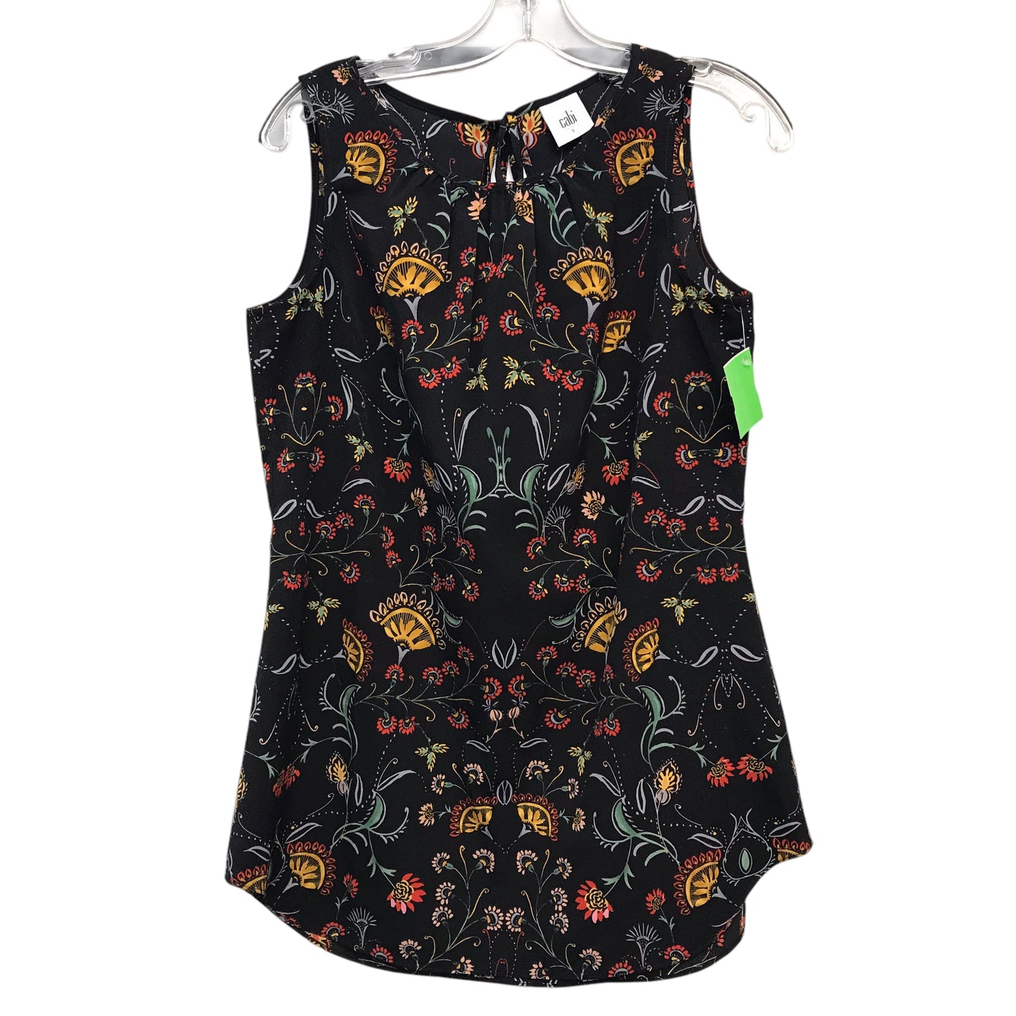 Top Sleeveless By Cabi In Floral Print, Size:S