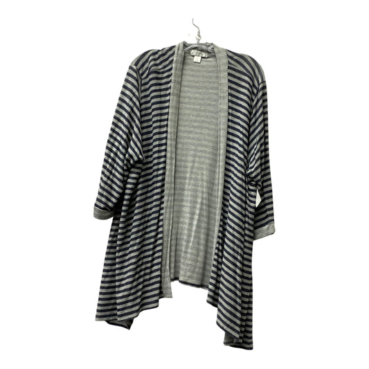 Cardigan By Cj Banks In Grey, Size:2X