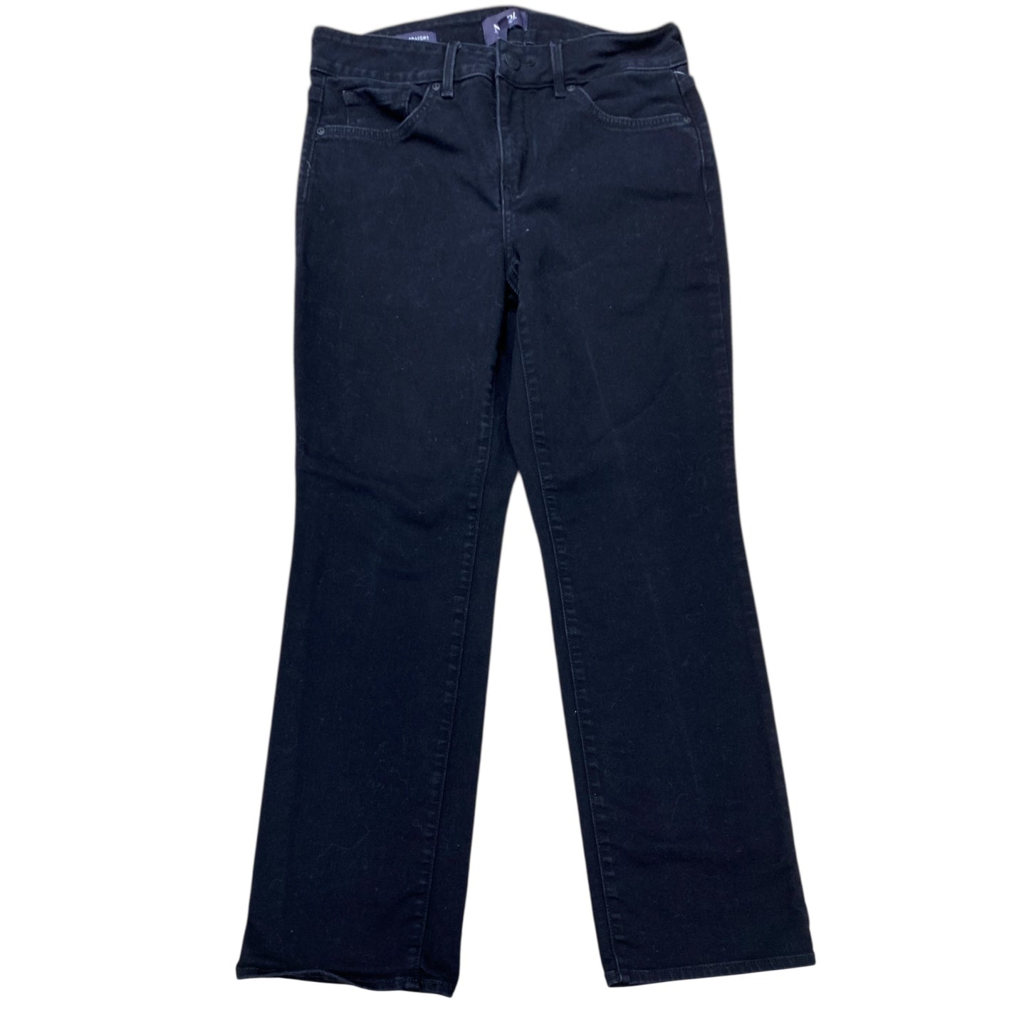 Jeans Straight By Not Your Daughters Jeans In Black Denim, Size:6P