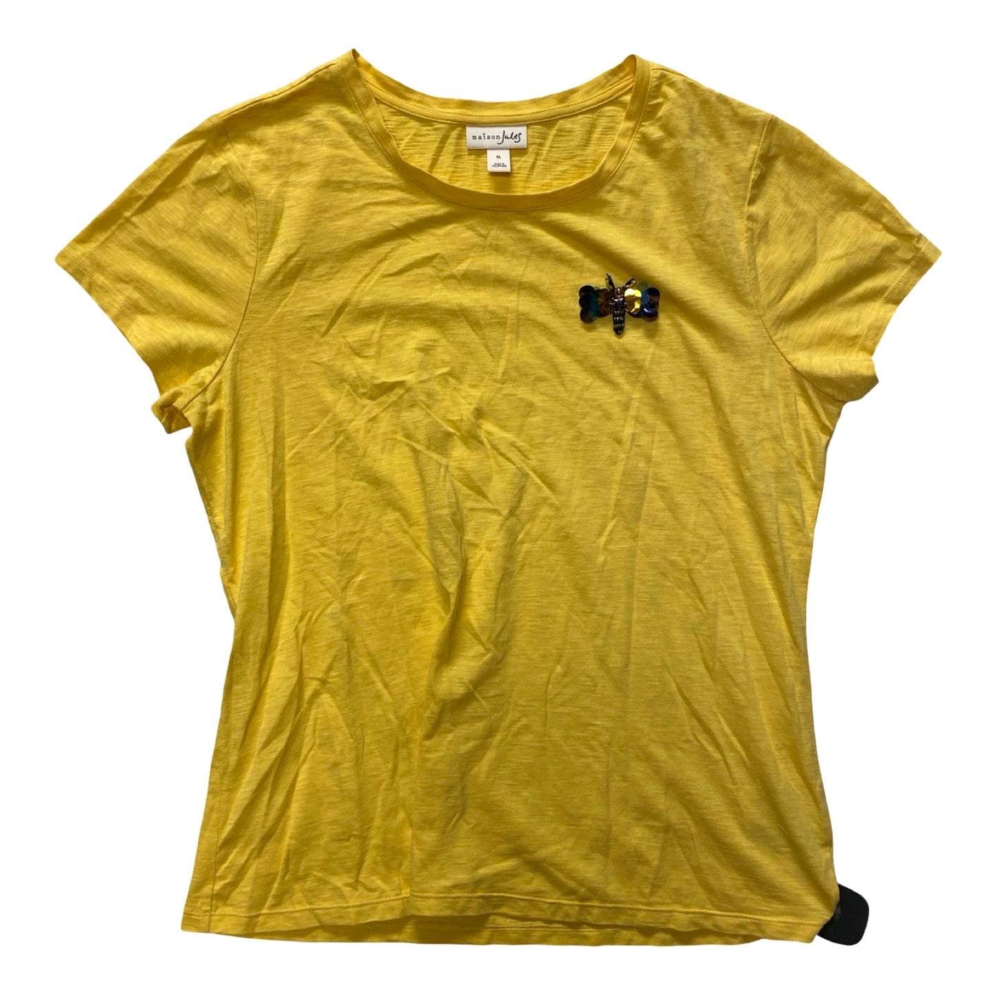 Top Ss By Maison Jules In Yellow, Size:Xl