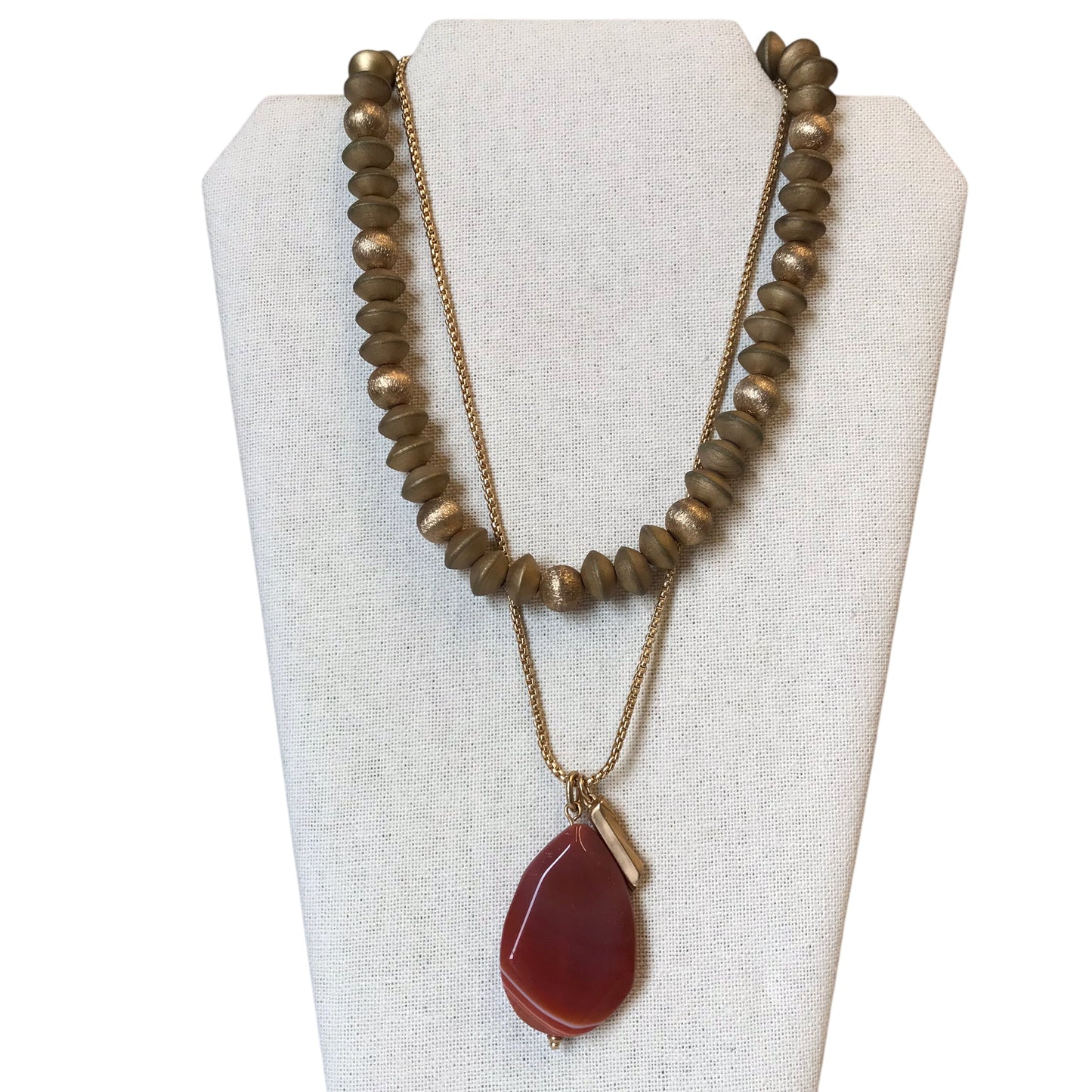 Necklace Statement By Chicos In Gold