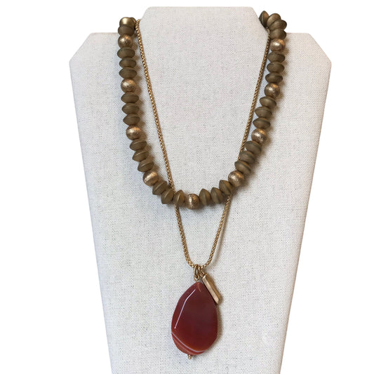 Necklace Statement By Chicos In Gold