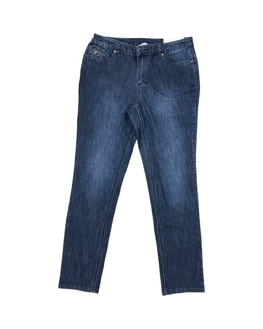 Jeans Straight By Christopher And Banks In Blue Denim, Size:10