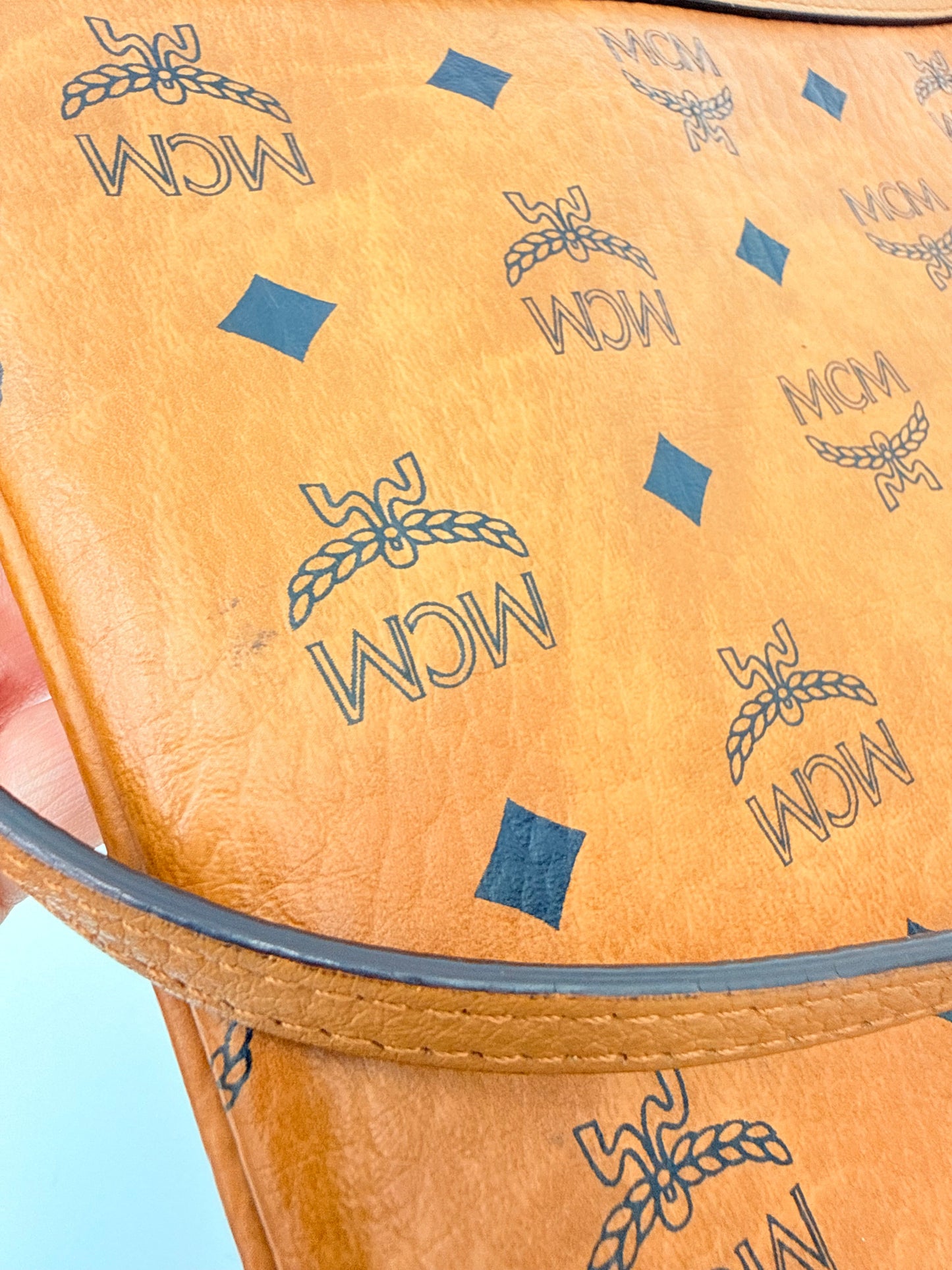 Wristlet Luxury Designer By Mcm In Brown, Size:Medium