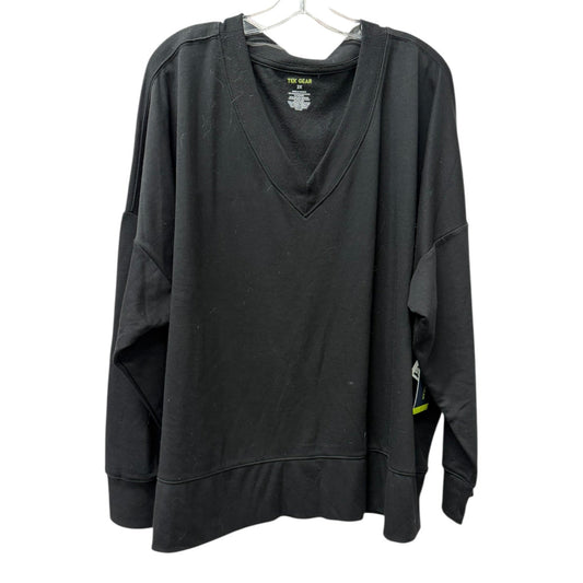 Sweatshirt Crewneck By Tek Gear In Black, Size:3X