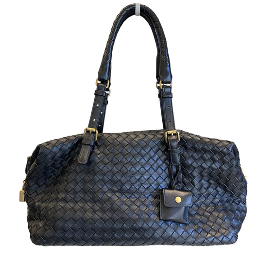 Handbag Luxury Designer By Bottega Veneta In Black, Size:Medium