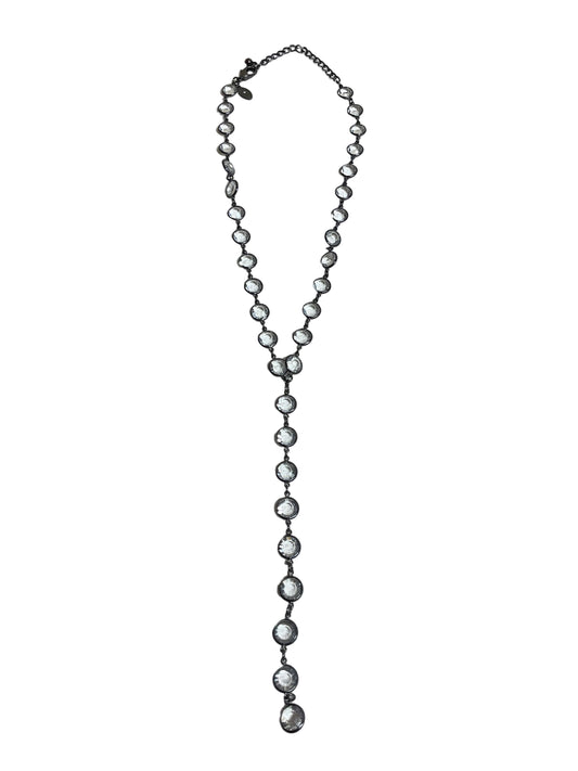 Necklace Lariat & Y-Drop By Chicos In Clear