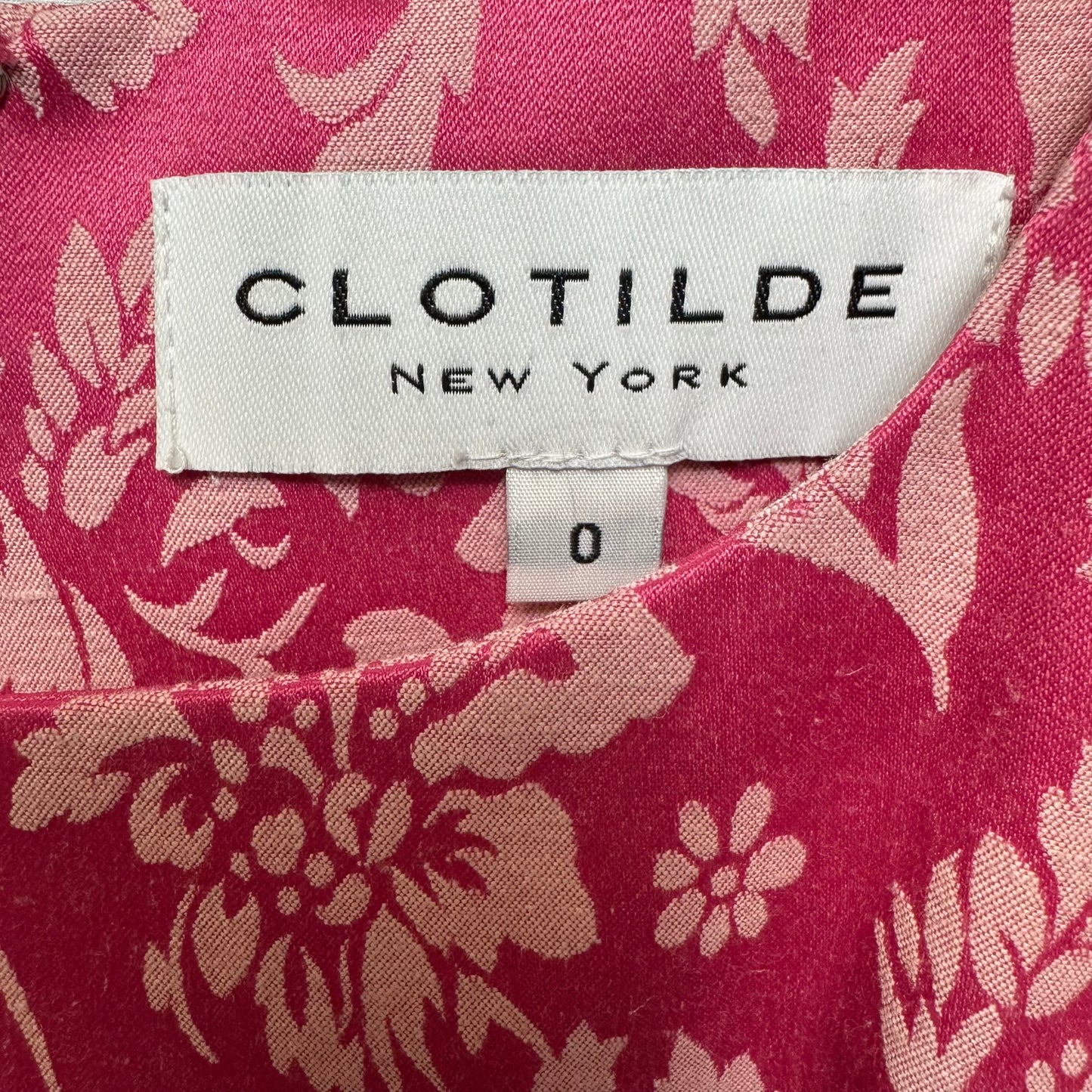 Floral Jacquard Sheath Midi Dress By Clotilde New York In Pink, Size: 0