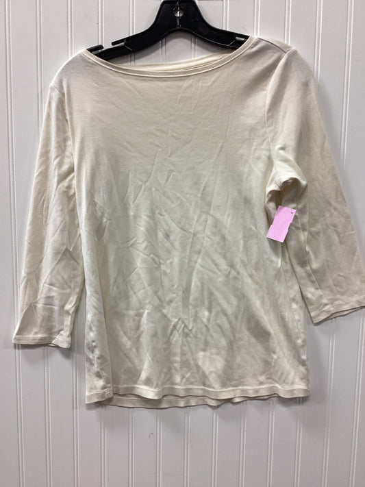 Top Ls Basic By Talbots In Cream, Size:Lp