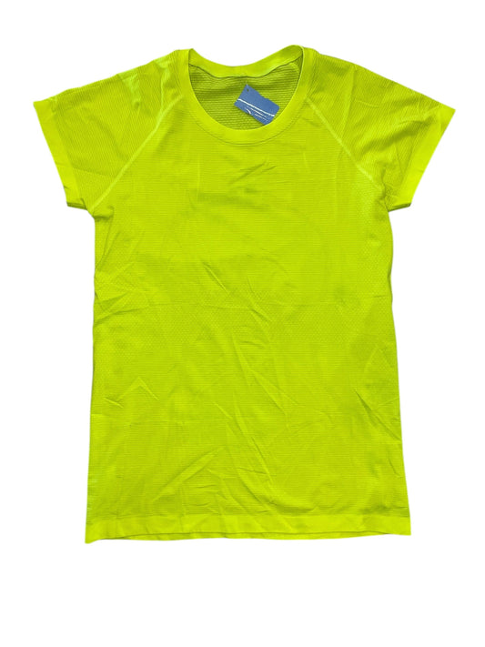 Athletic Top Ss By Lululemon In Yellow, Size:M