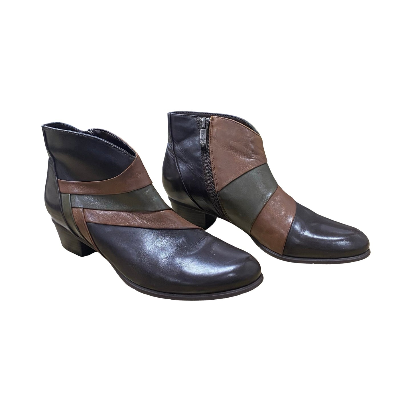Boots Ankle Heels By Regarde Le Ciel In Multi, Size:7.5