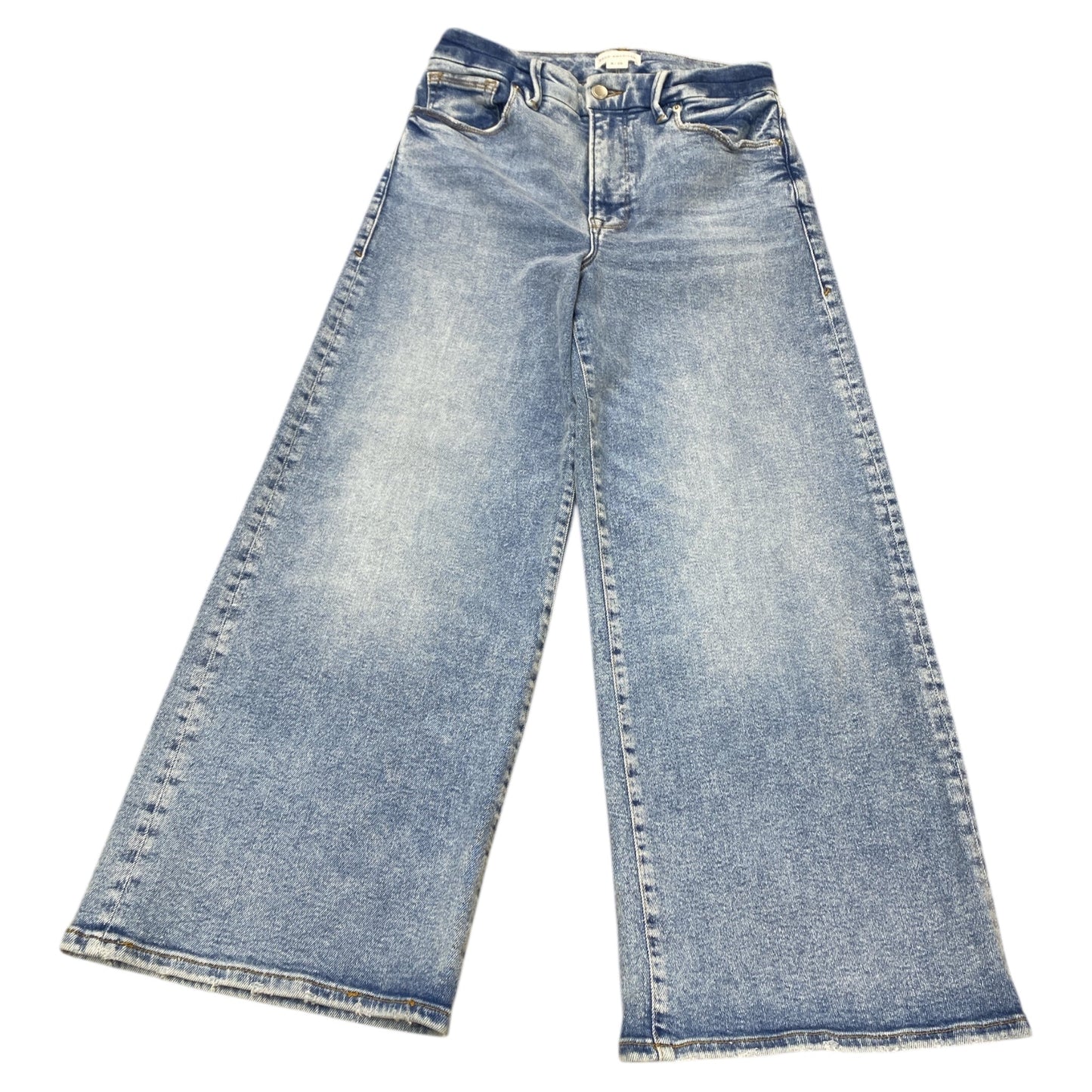 Jeans Wide Leg By Good American In Blue Denim, Size:8