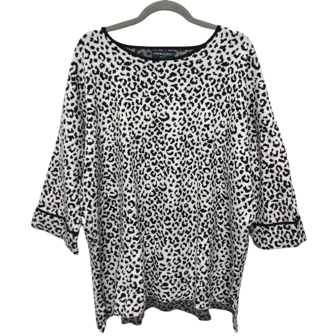 Top 3/4 Sleeve By Cynthia Rowley In Animal Print, Size:3X