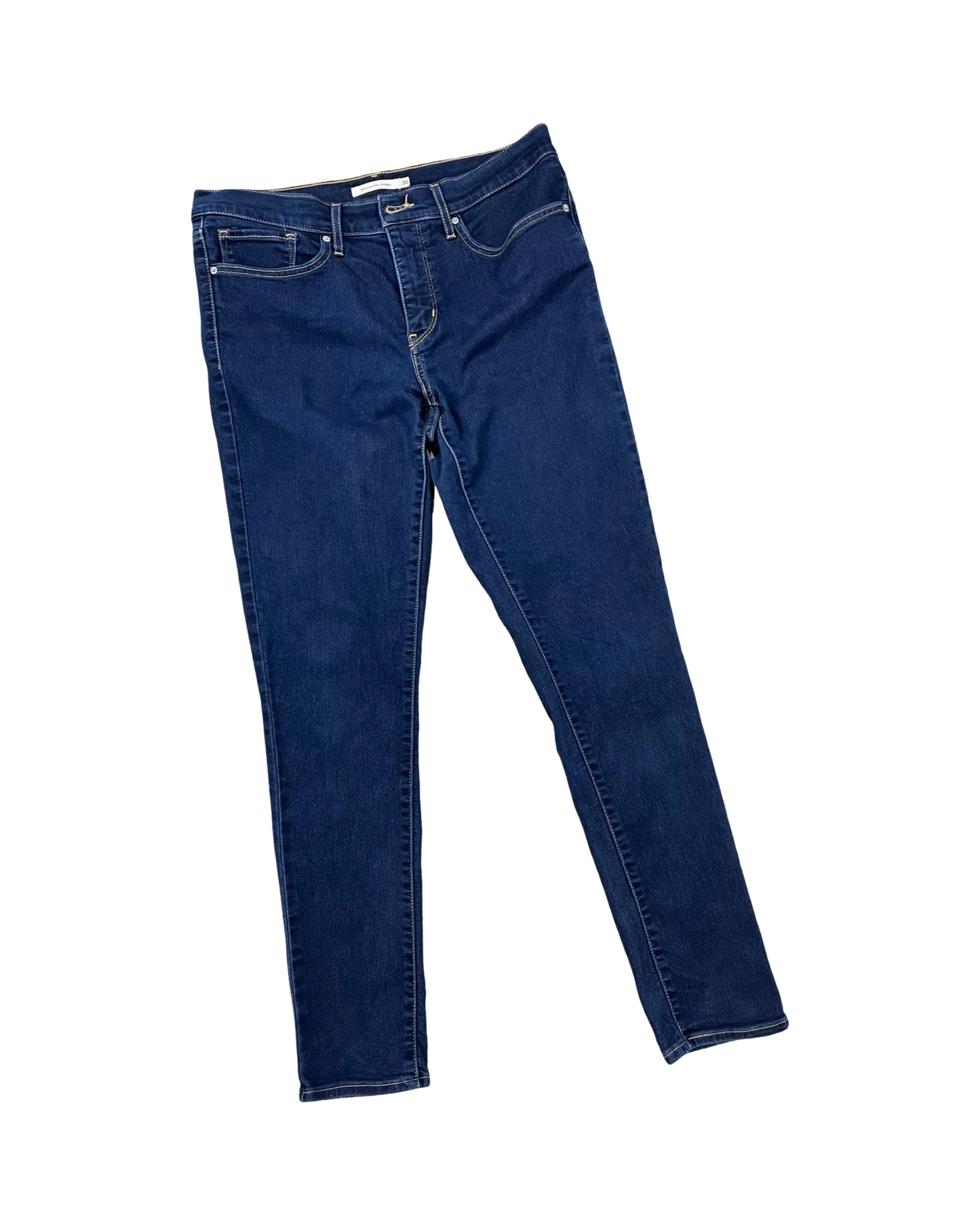 Jeans Skinny By Levis In Blue Denim, Size:10
