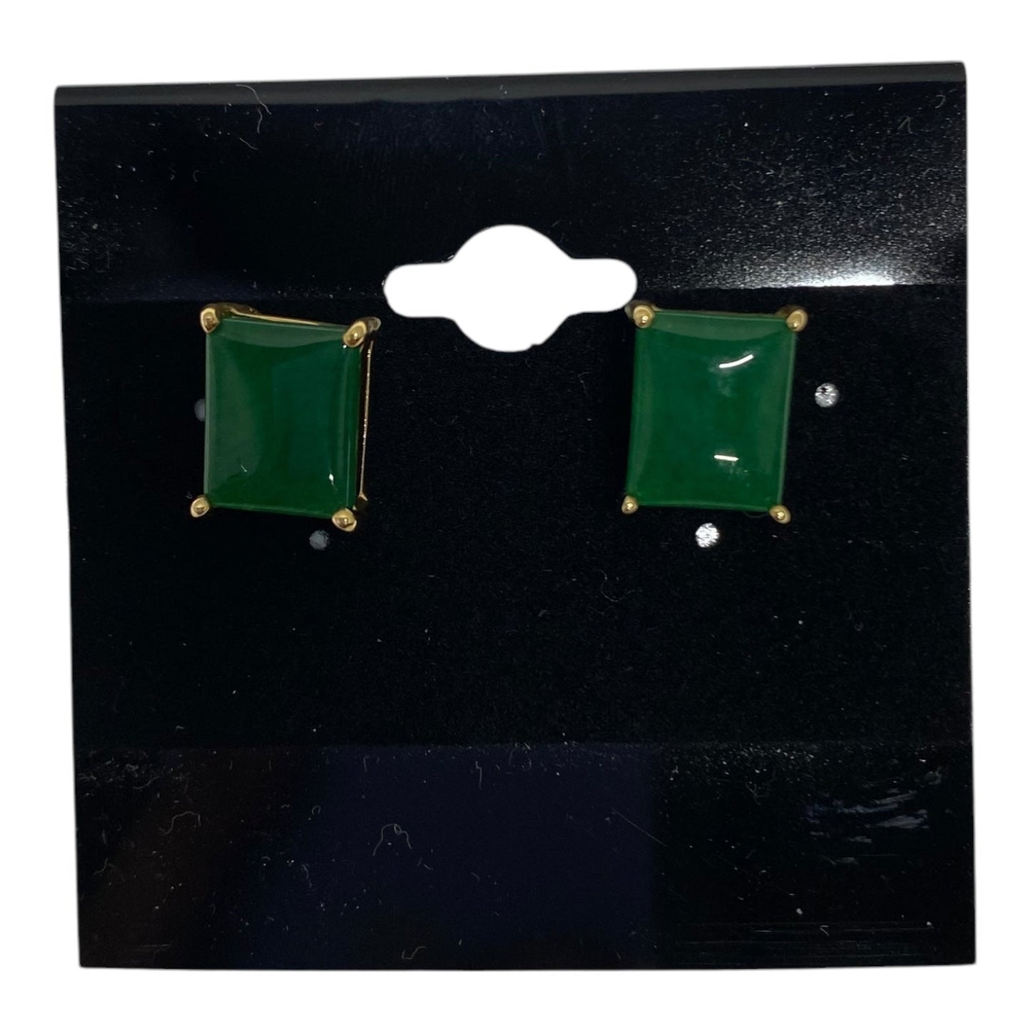 EARRINGS STUD In GOLD & GREEN