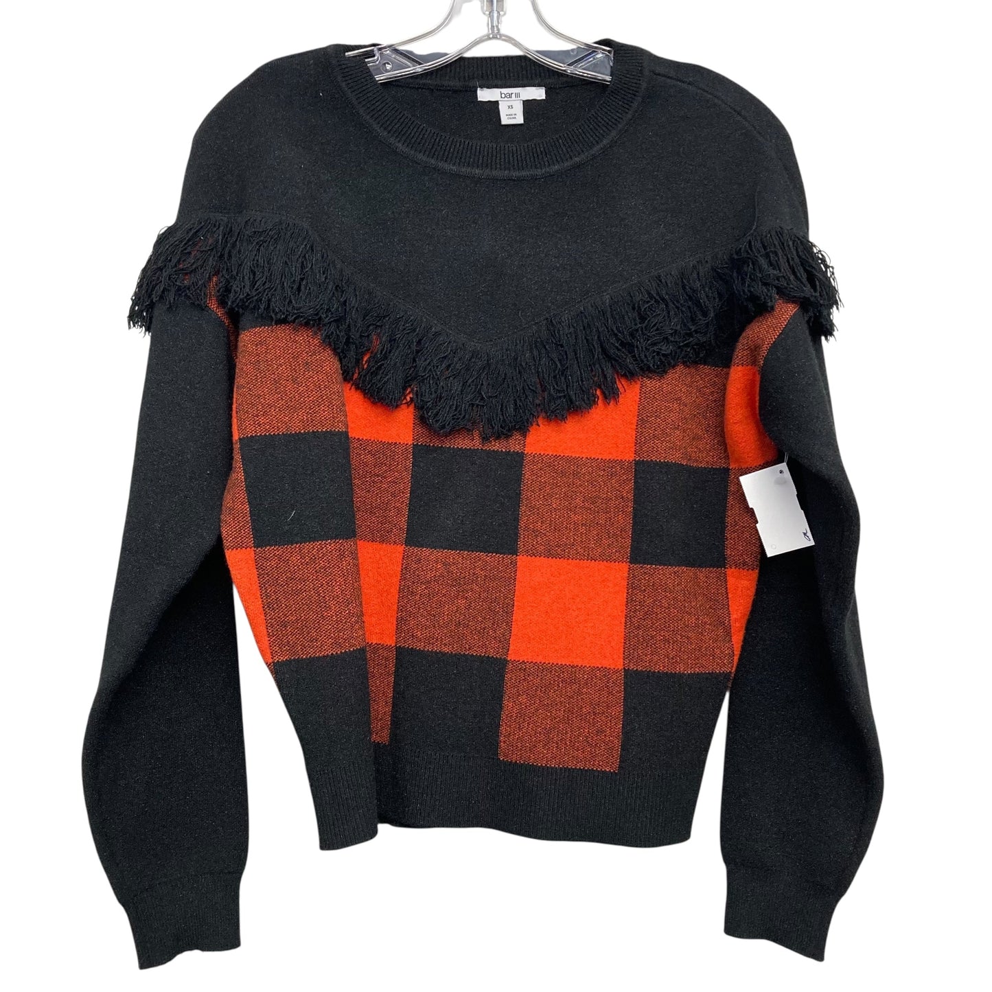 Sweater By Bar Iii In Black & Orange, Size:Xs