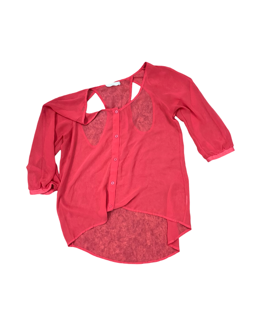 Top 3/4 Sleeve By Lush In Coral, Size:S