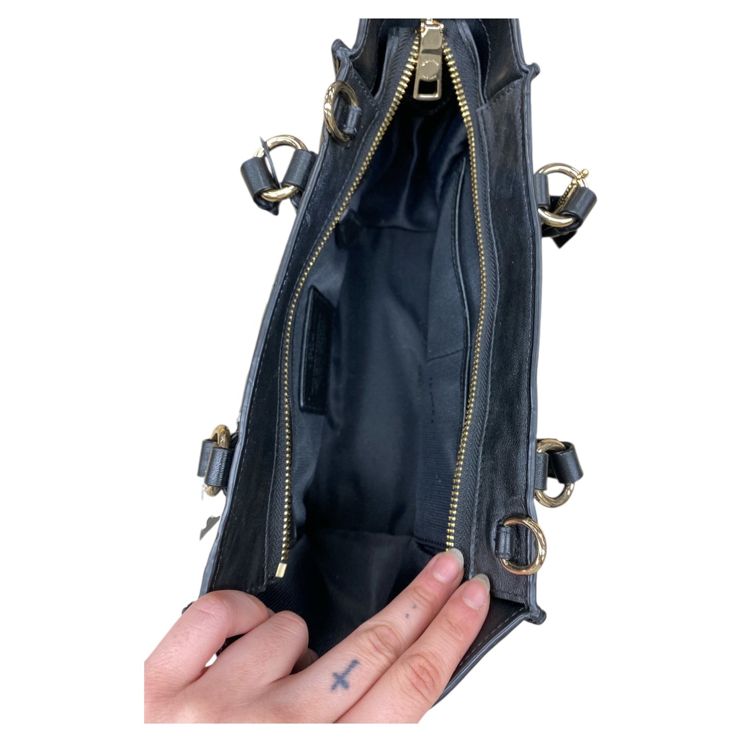 Handbag Designer By Coach In Black, Size:Small