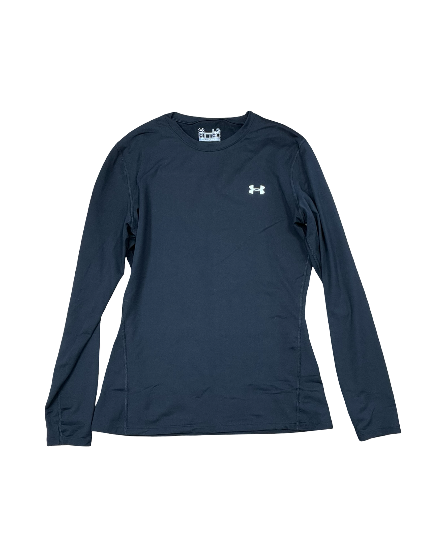 Athletic Top Ls Crewneck By Under Armour In Black, Size:L