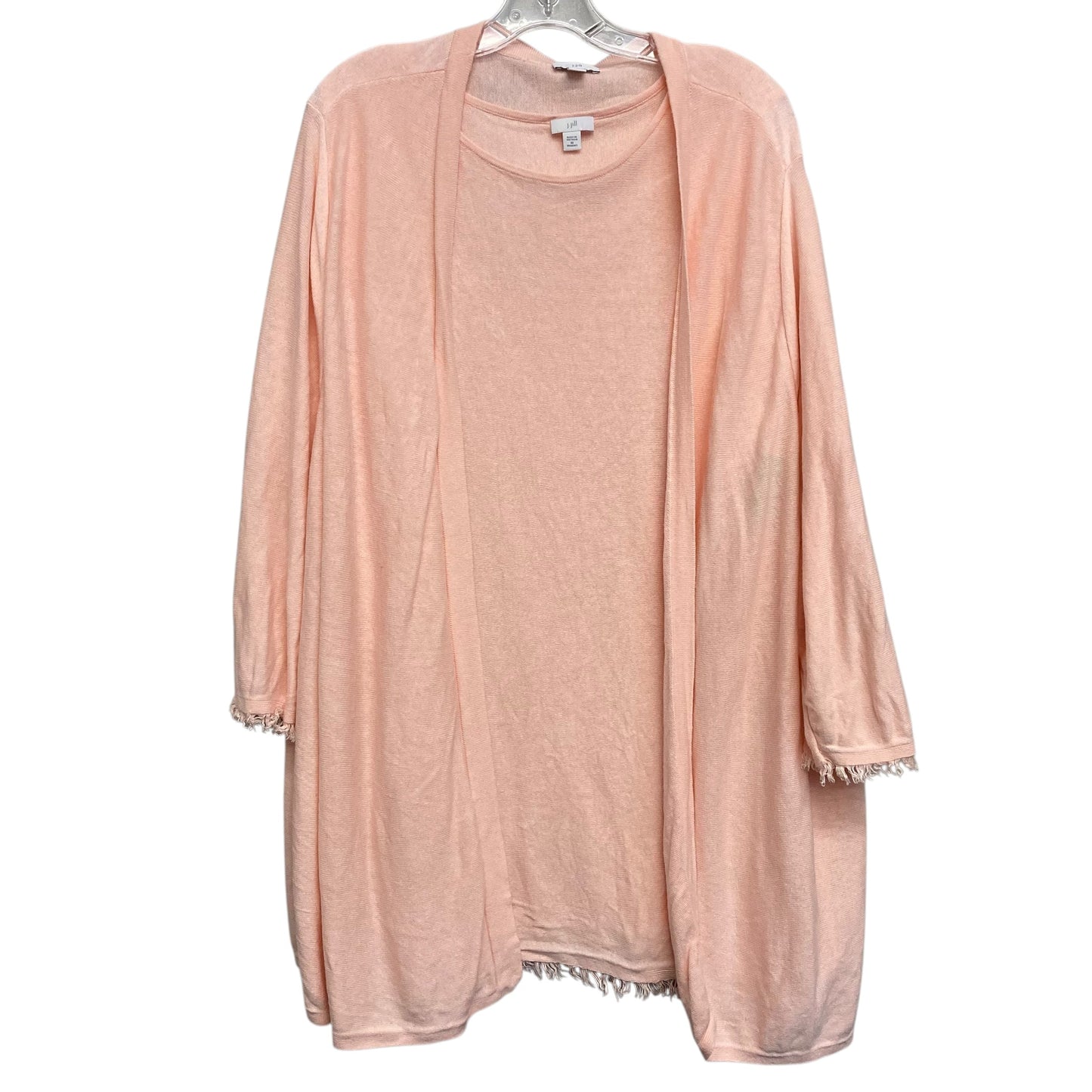 Sweater 2Pc By J. Jill In Peach, Size:4X