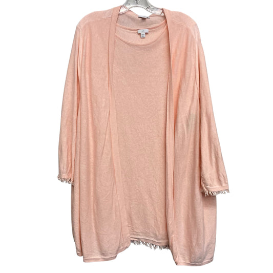 Sweater 2Pc By J. Jill In Peach, Size:4X