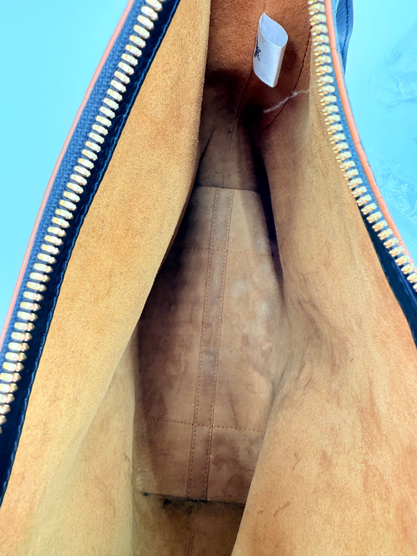 Handbag Luxury Designer By Mcm In Black, Size:Medium