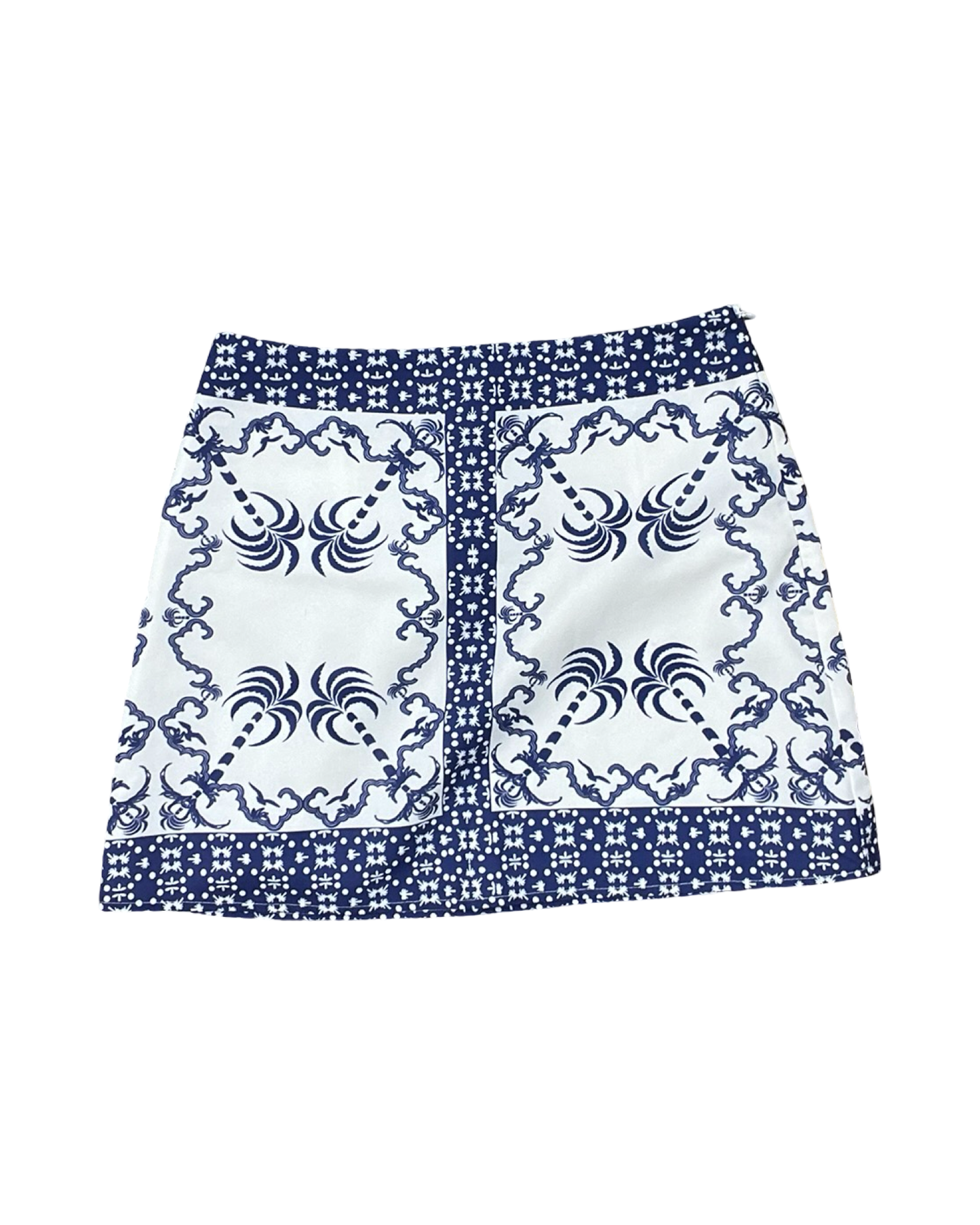 Skirt Mini & Short By Commense In Blue & White, Size:Xs