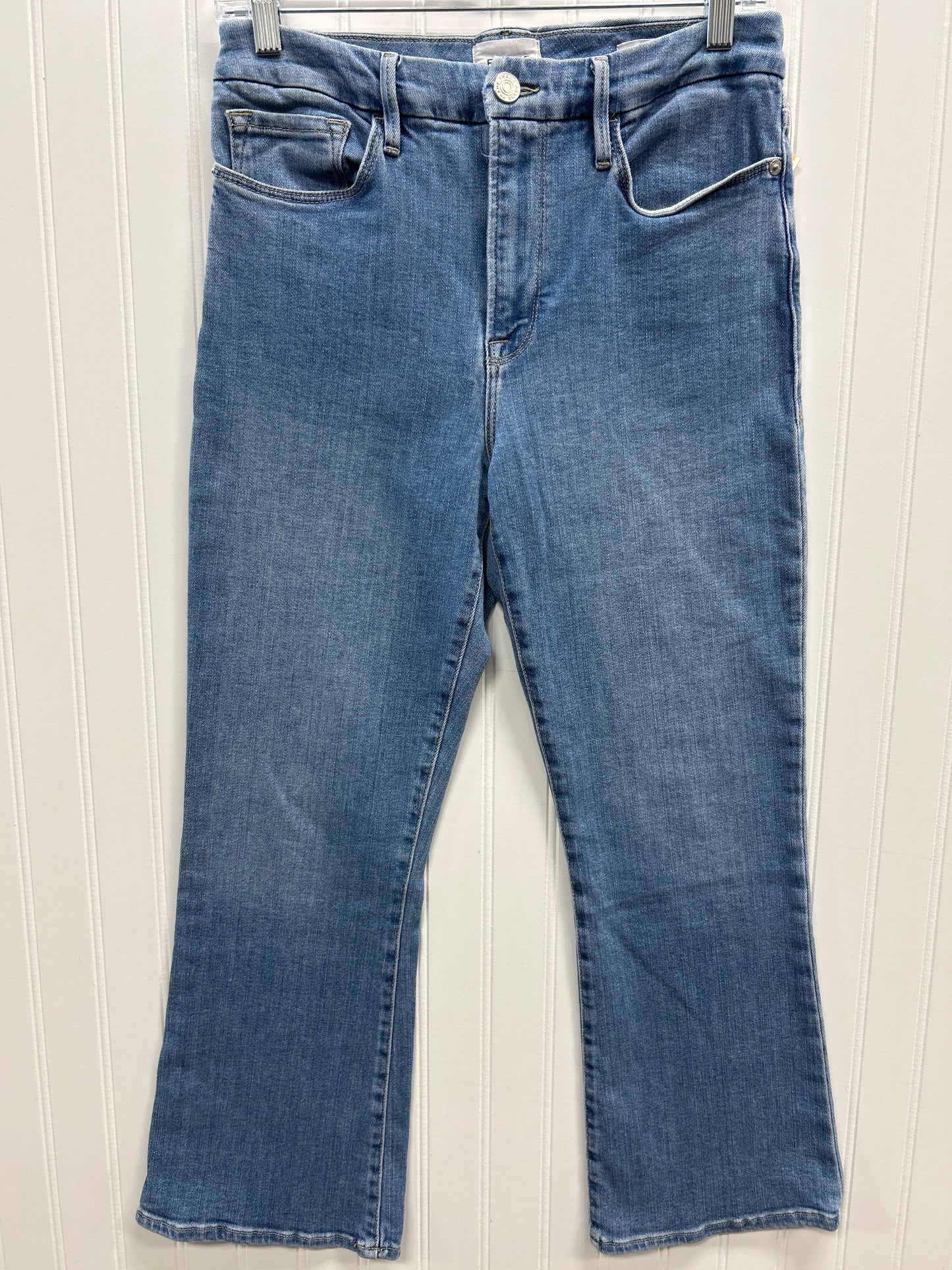 Jeans Boot Cut By Frame In Blue Denim, Size:8
