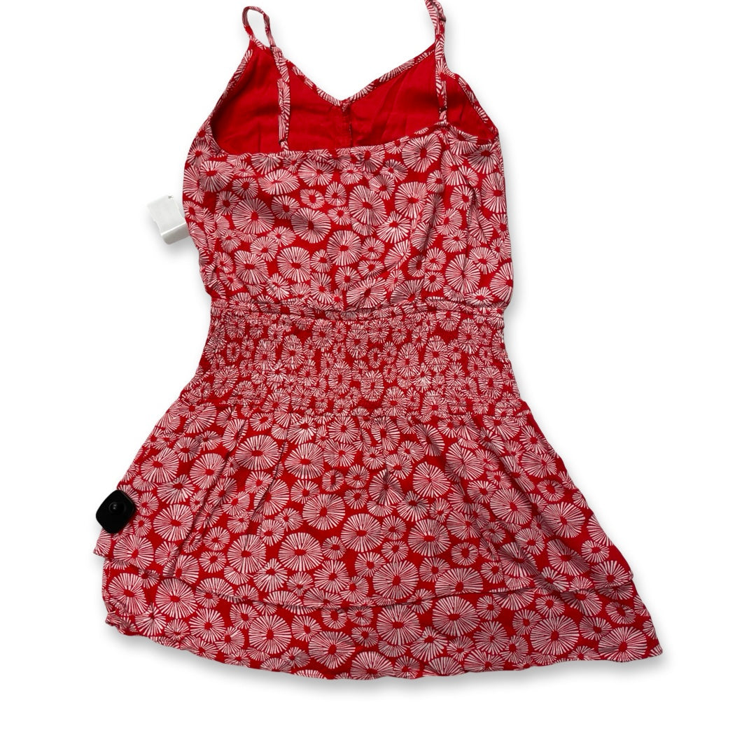 Dress Casual Midi By Loft In Red & White, Size:Xs