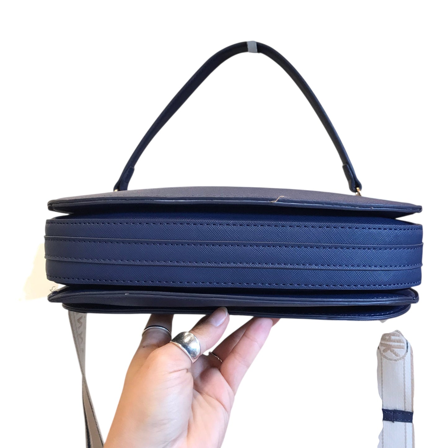 Handbag By Anne Klein In Navy, Size:Large