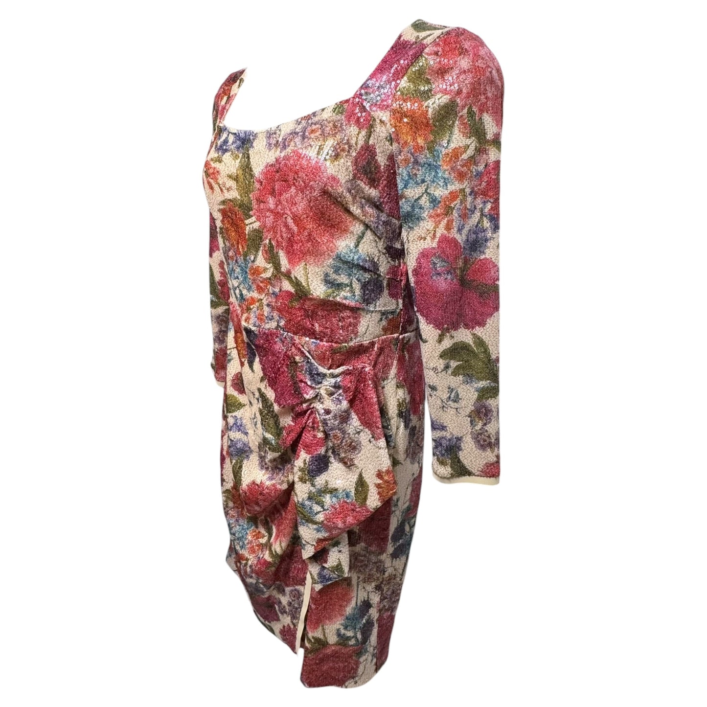Dress Party Short By Chiara Boni In Floral Print, Size: 14 (It 50)