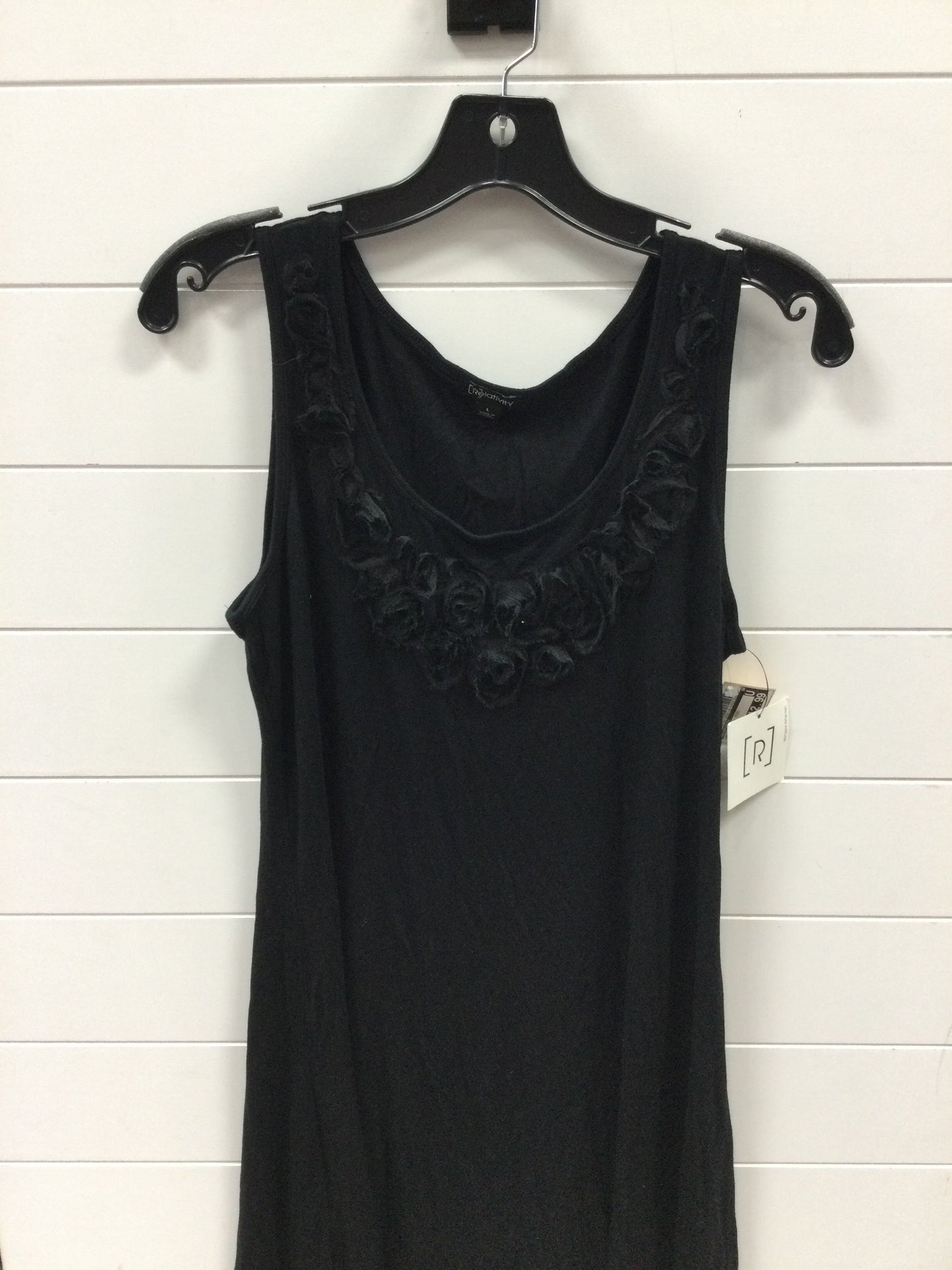 Dress Casual Midi By Relativity In Black, Size:L