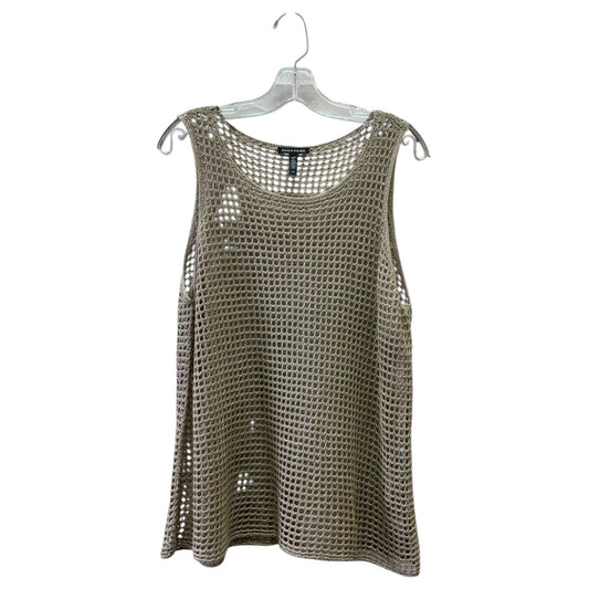 Vest Sweater By Eileen Fisher In Beige, Size:L