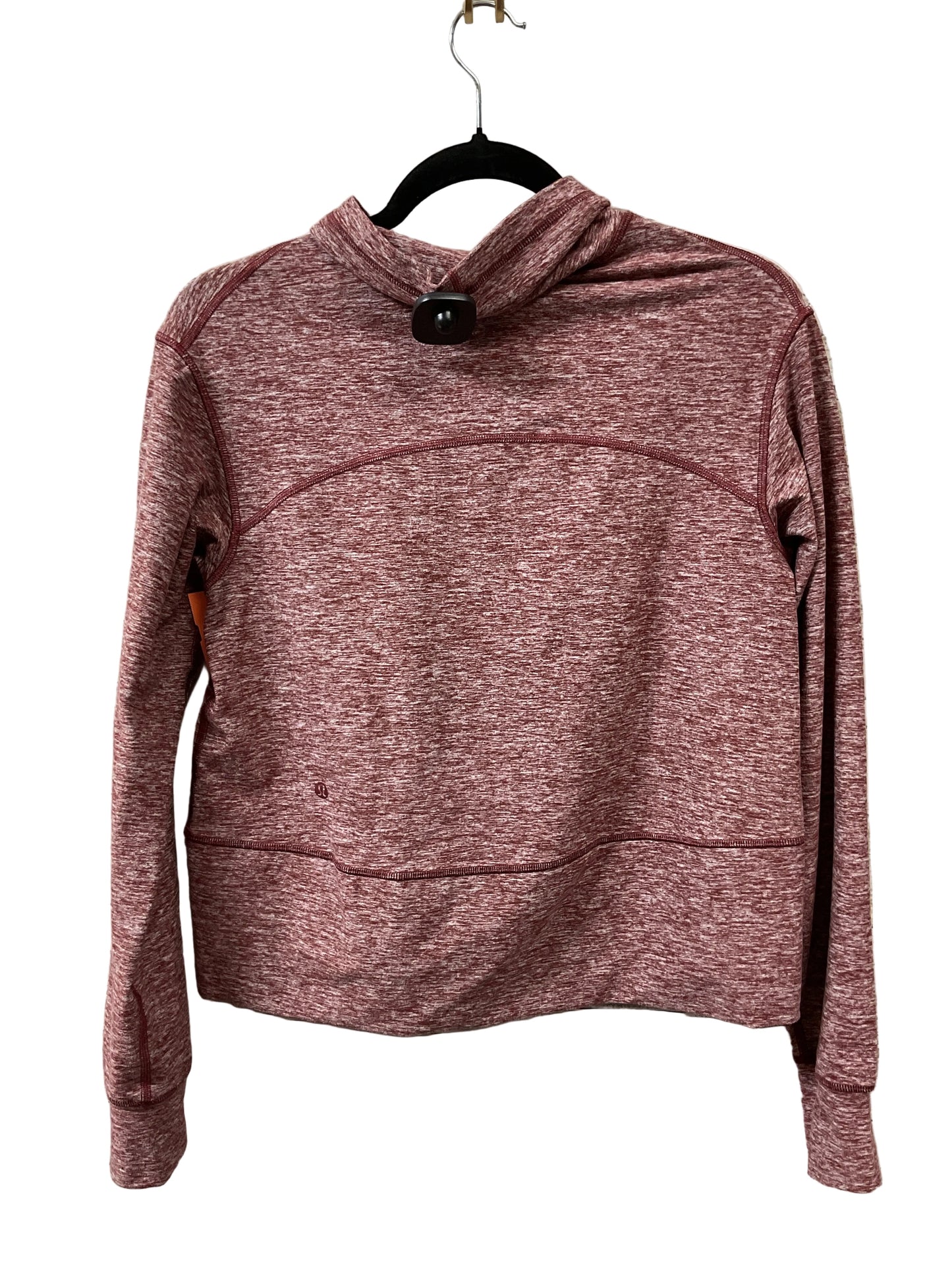 Athletic Top Ls Collar By Lululemon In Red & White, Size:4