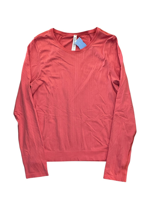 Athletic Top Ls Collar By Athleta In Pink, Size:L