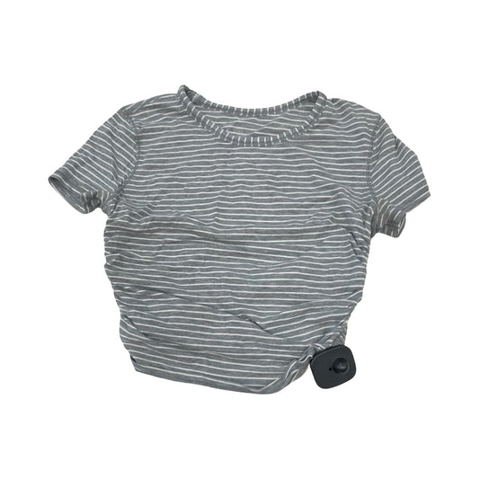 Athletic Top Ss By Lululemon In Striped Pattern, Size:Xs