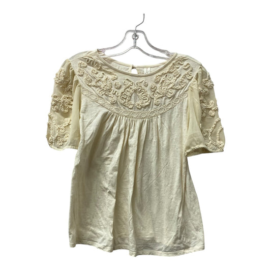 Top Ss By Anthropologie In Cream, Size:Xs