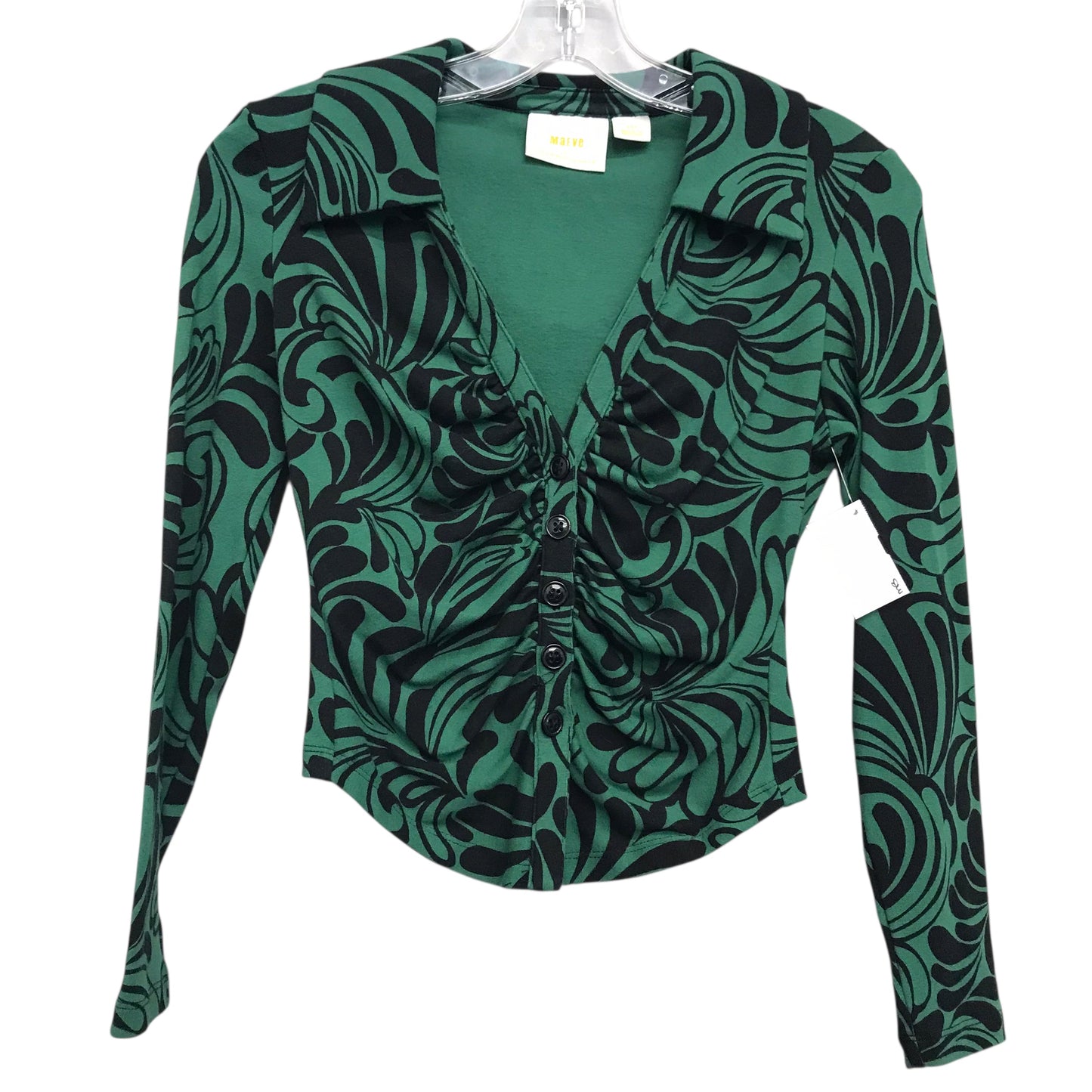 Top Ls By Maeve In Black & Green, Size:Xsp