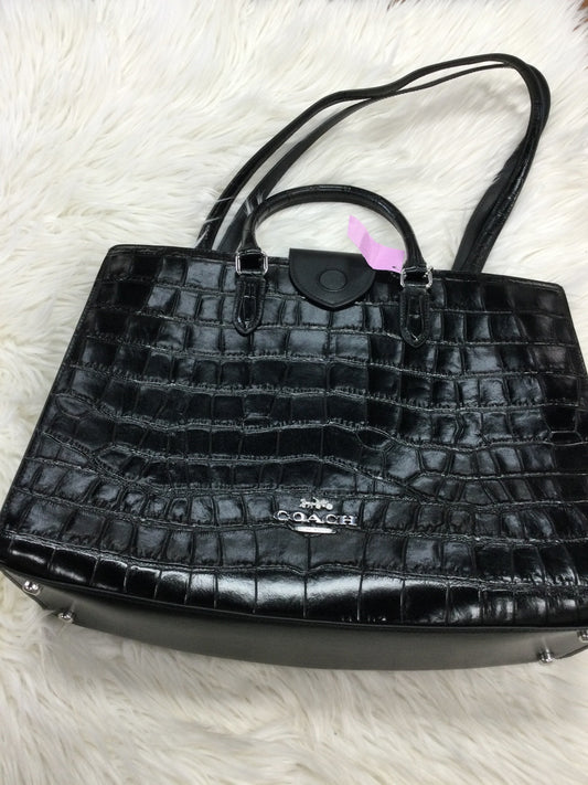 Handbag Designer By Coach In Black, Size:Large