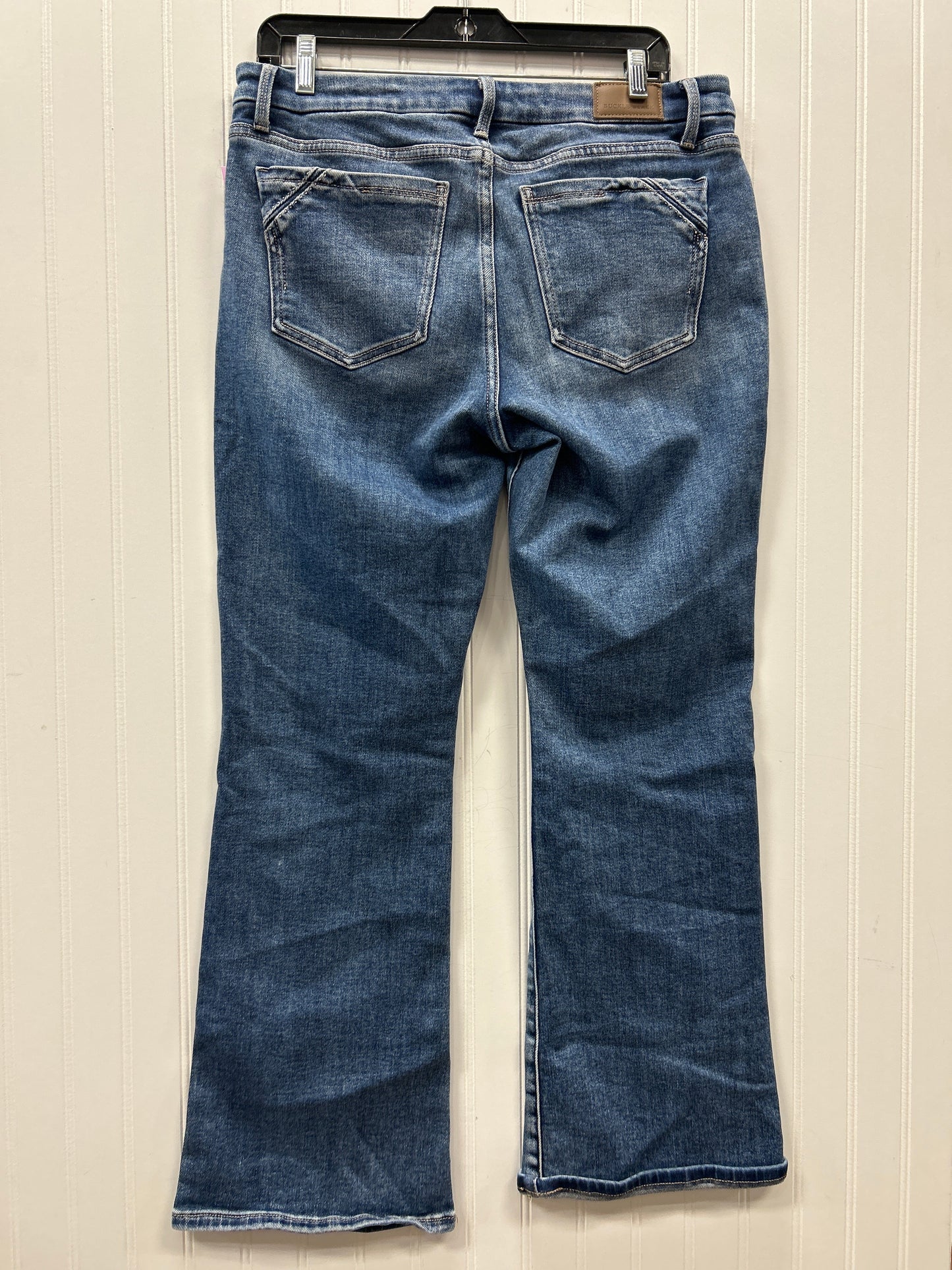 Jeans Flared By Buckle Black In Blue Denim, Size:8