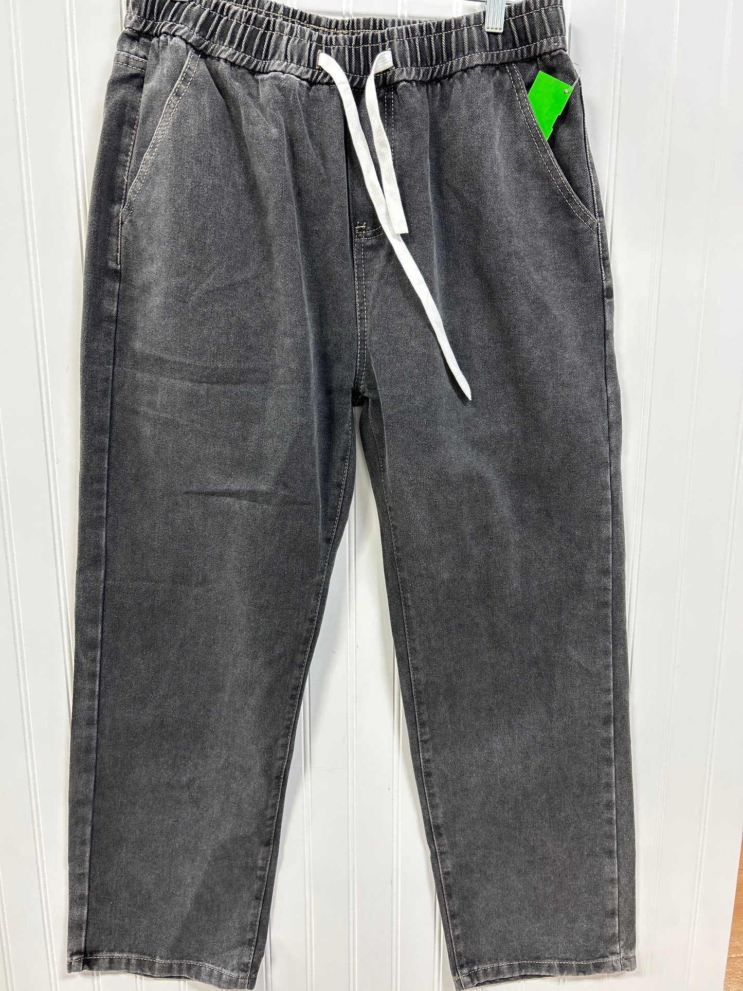 Jeans Wide Leg By Cmc In Black Denim, Size:Xl