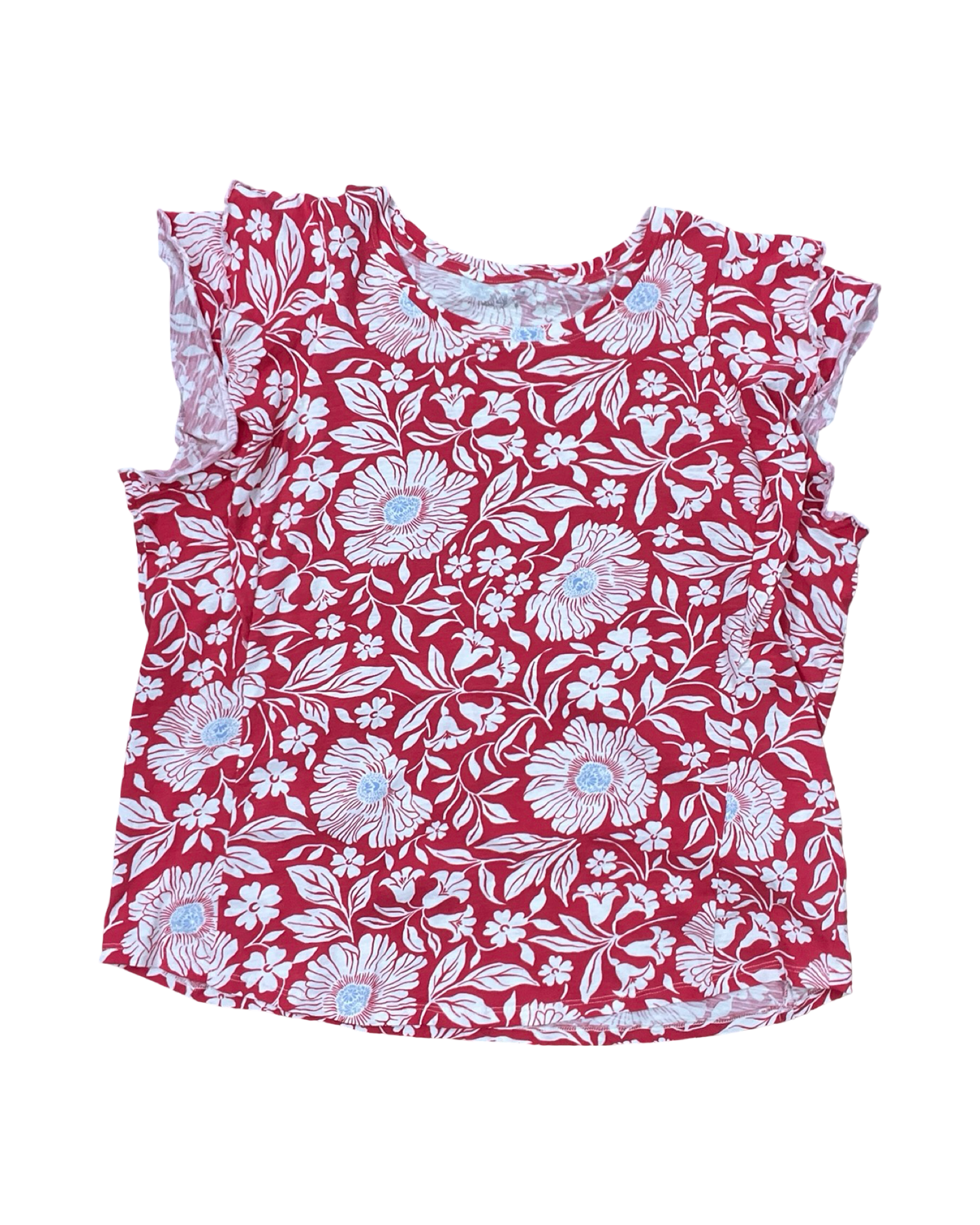 Top Ss By Maurices In Red & White, Size:1X