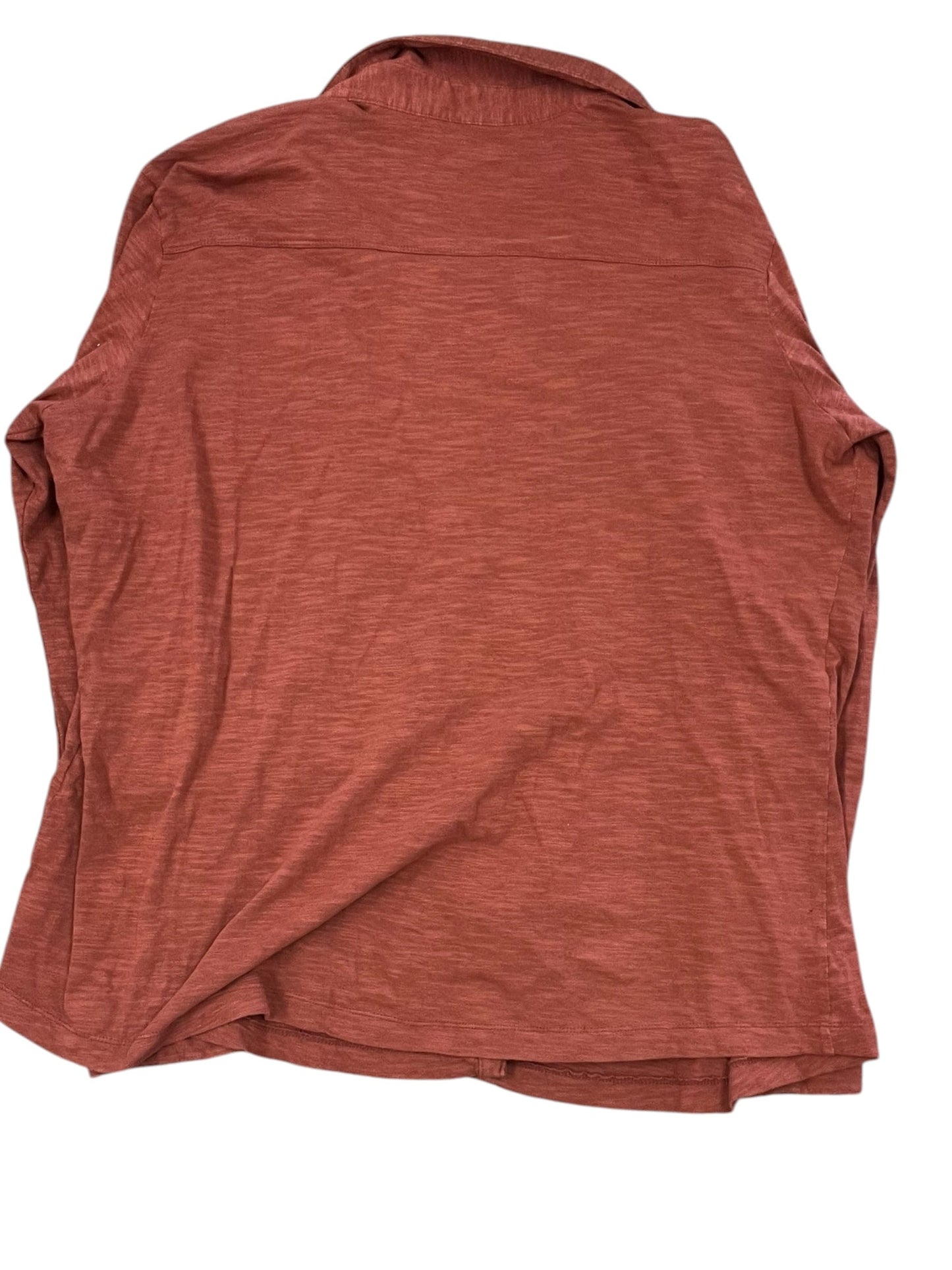 Blouse Ls By Northcrest In Orange, Size:Xl