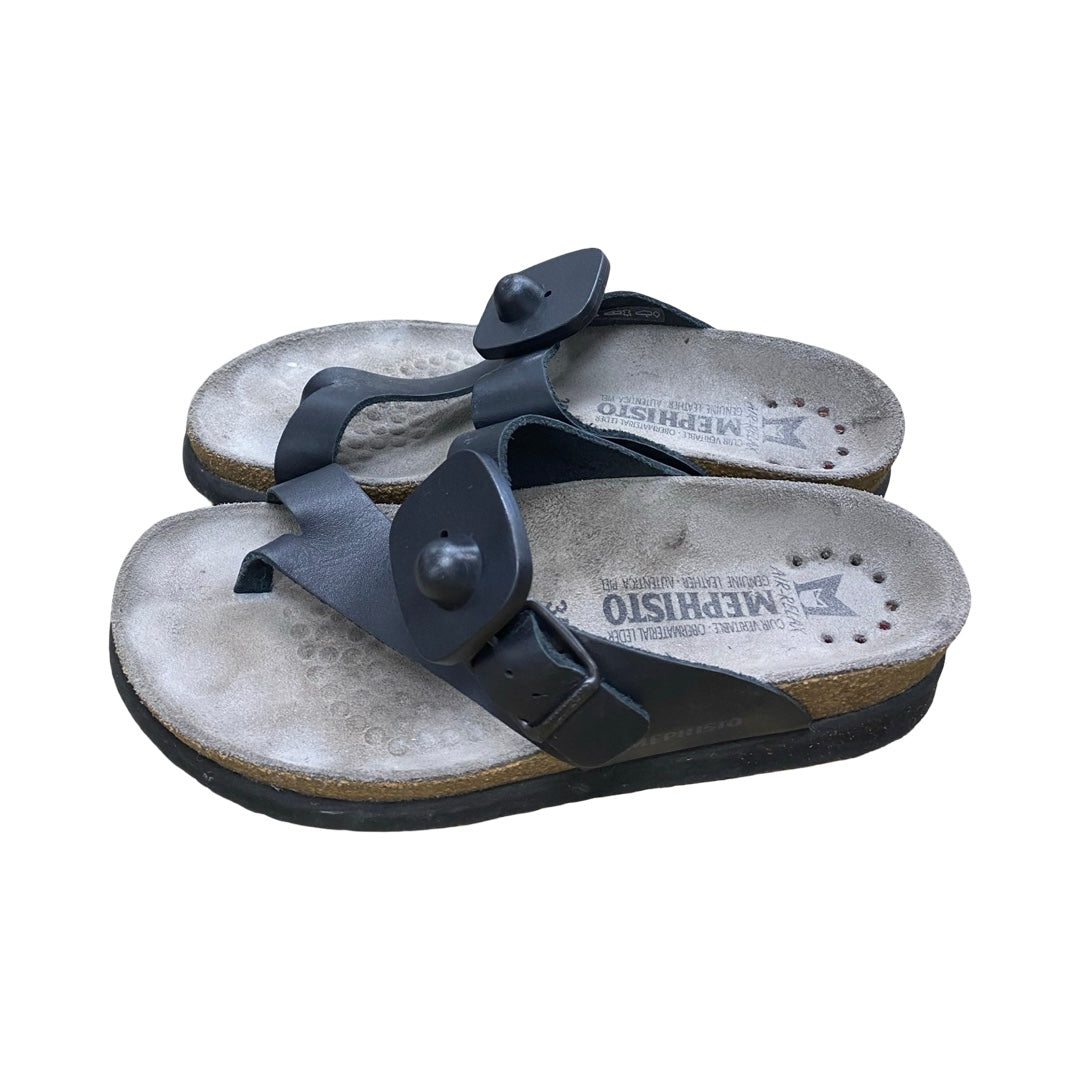 Sandals Flats By Mephisto In Black, Size:5