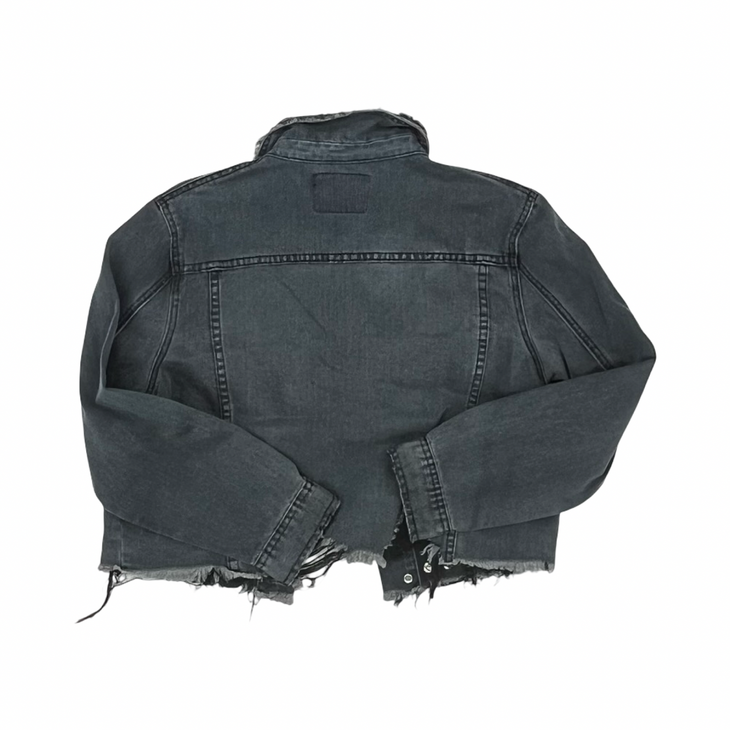 Jacket Denim By Clothes Mentor In Black Denim, Size:S