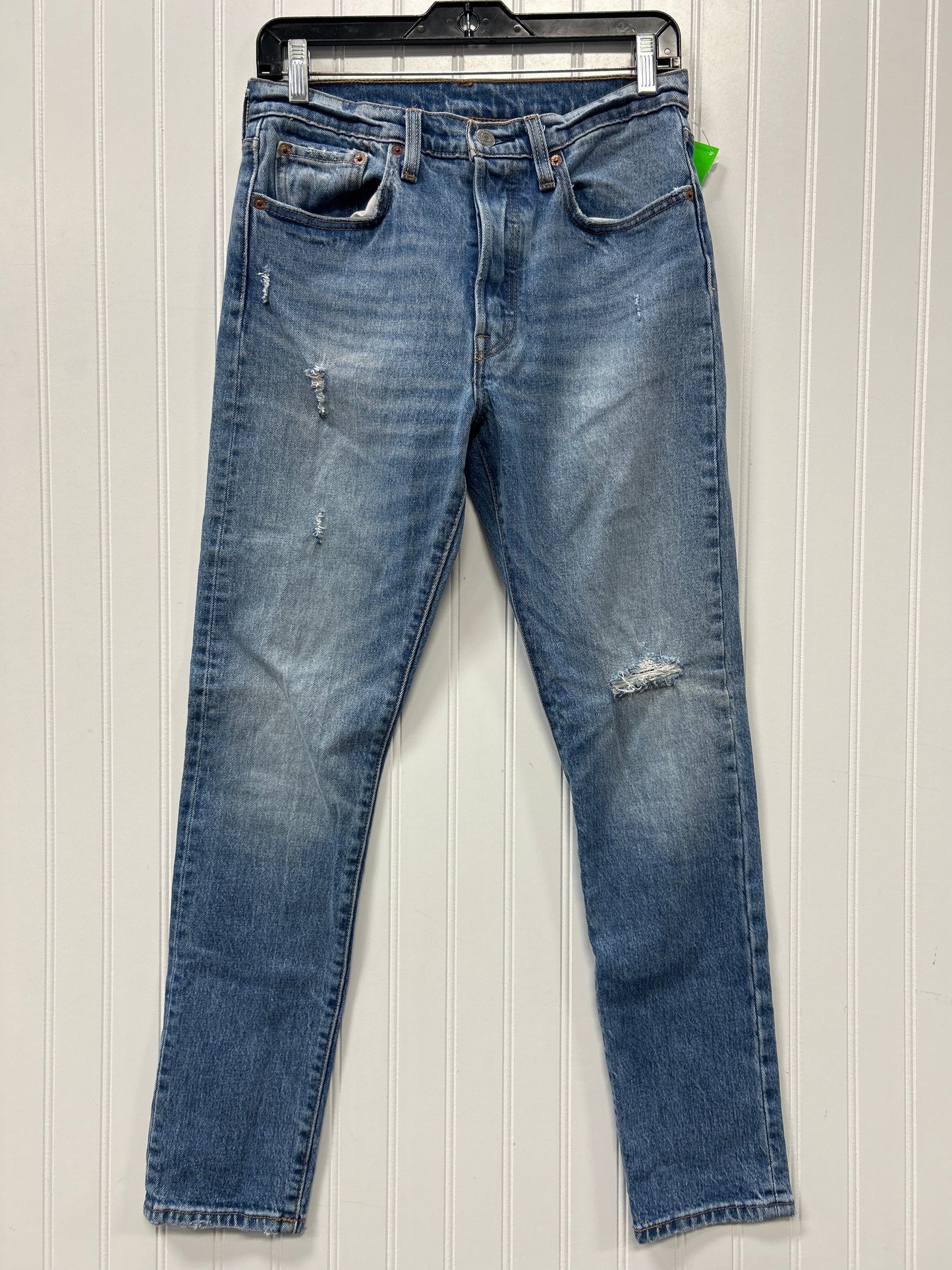 Jeans Straight By Levis In Blue Denim, Size:4L