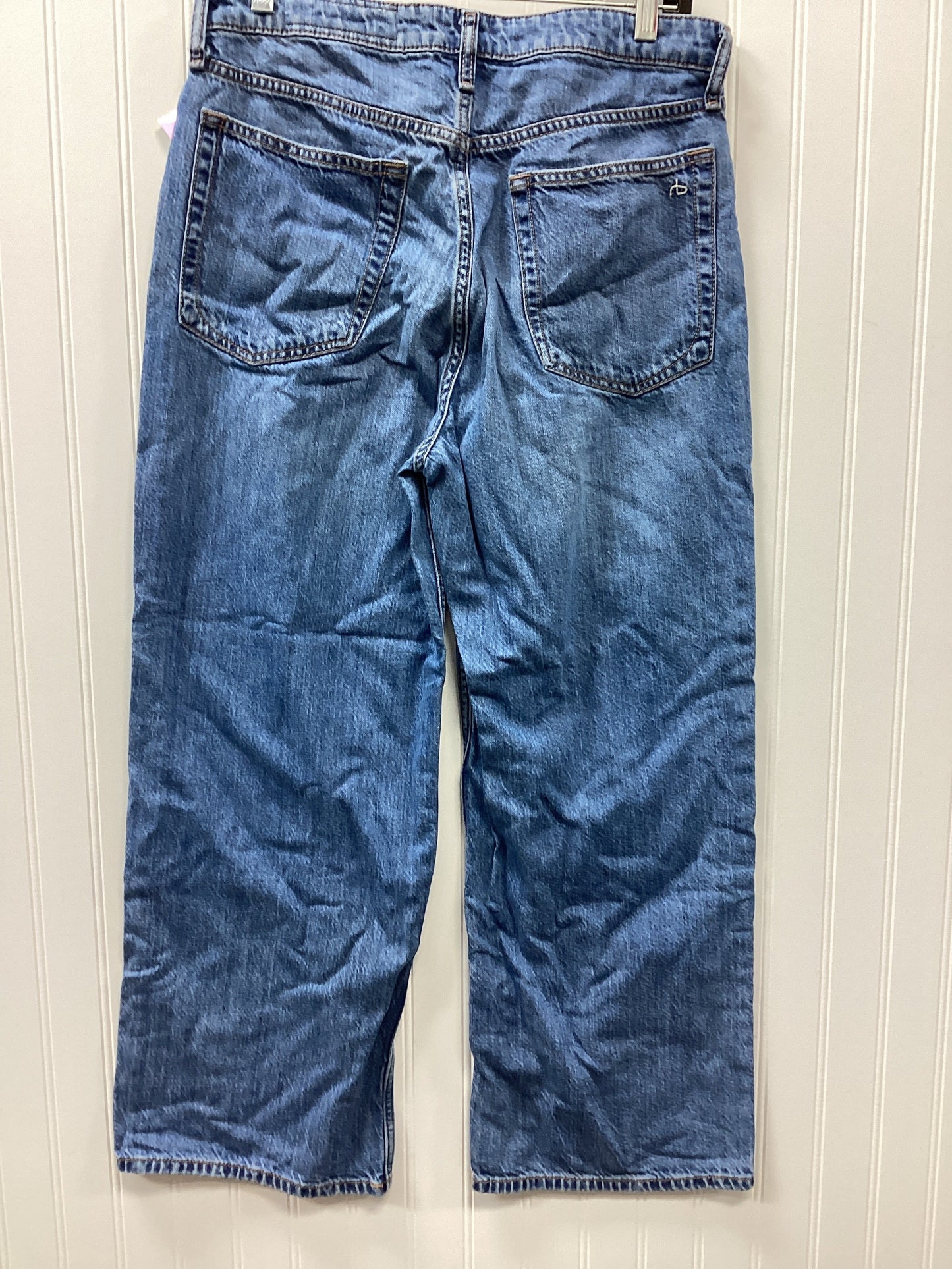 Jeans Wide Leg By Rag And Bone In Blue Denim, Size:4
