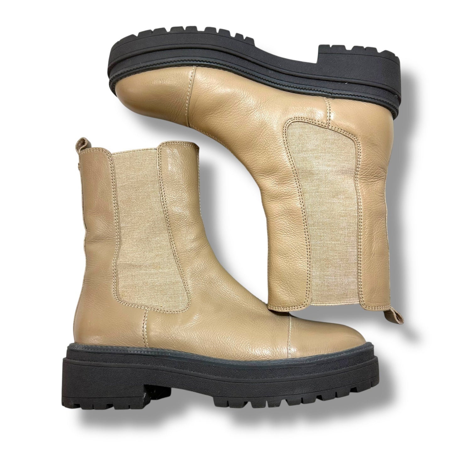 Boots Ankle Flats By Sam Edelman In Beige, Size: 8