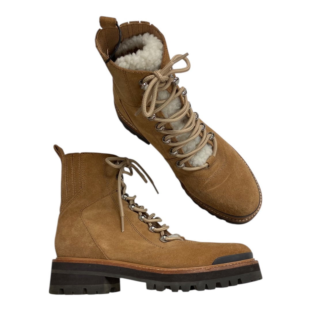 Boots Ankle Flats By Marc Fisher In Tan, Size:7.5