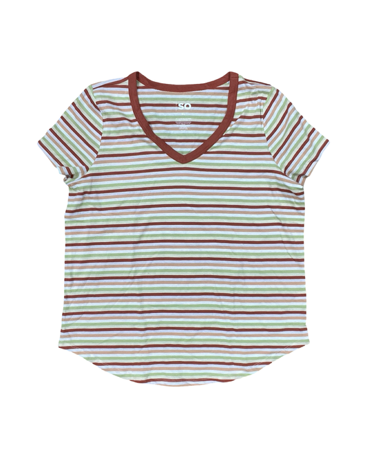 Top Ss By So In Orange & White, Size:Xl